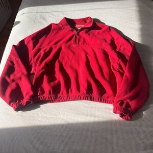 Harlow quarter zip sweater - Bright Red